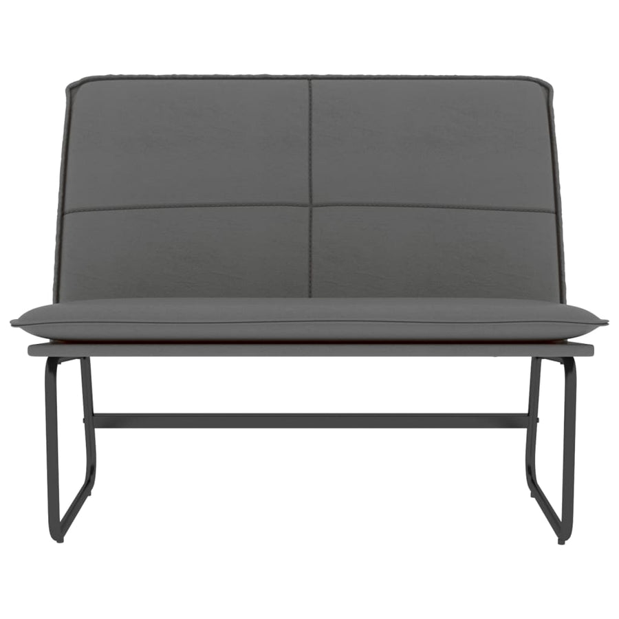 Bankje 100x75x76 cm kunstleer grijs
