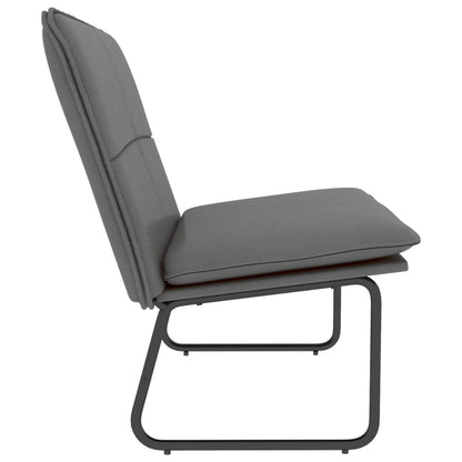 Bankje 100x75x76 cm kunstleer grijs
