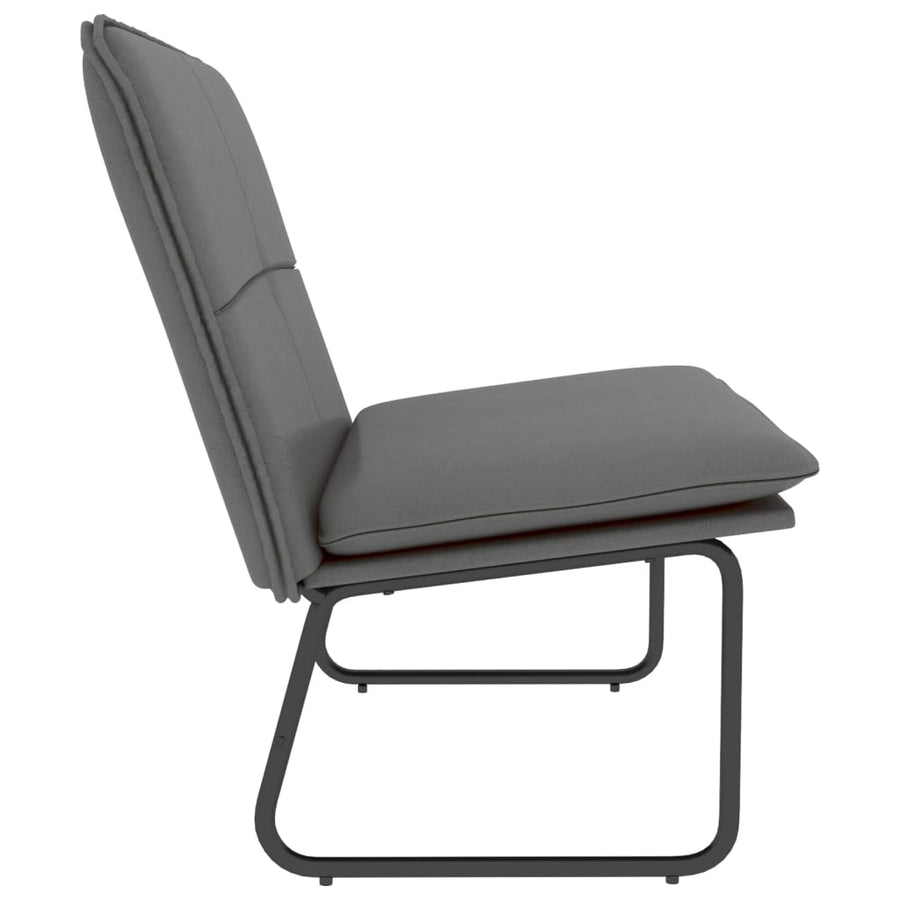 Bankje 100x75x76 cm kunstleer grijs