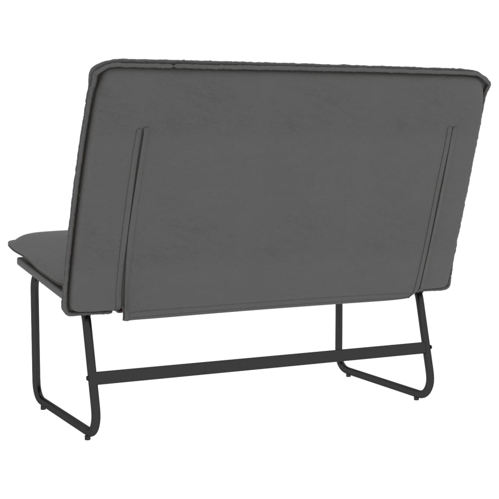 Bankje 100x75x76 cm kunstleer grijs