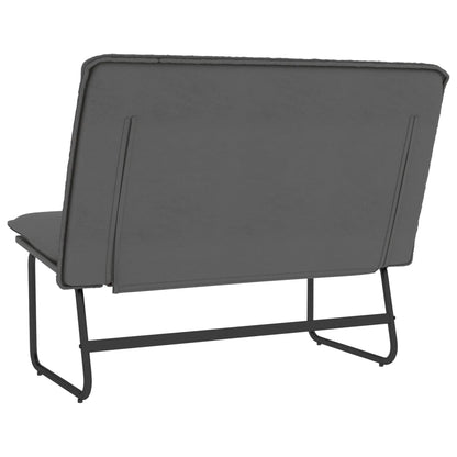 Bankje 100x75x76 cm kunstleer grijs