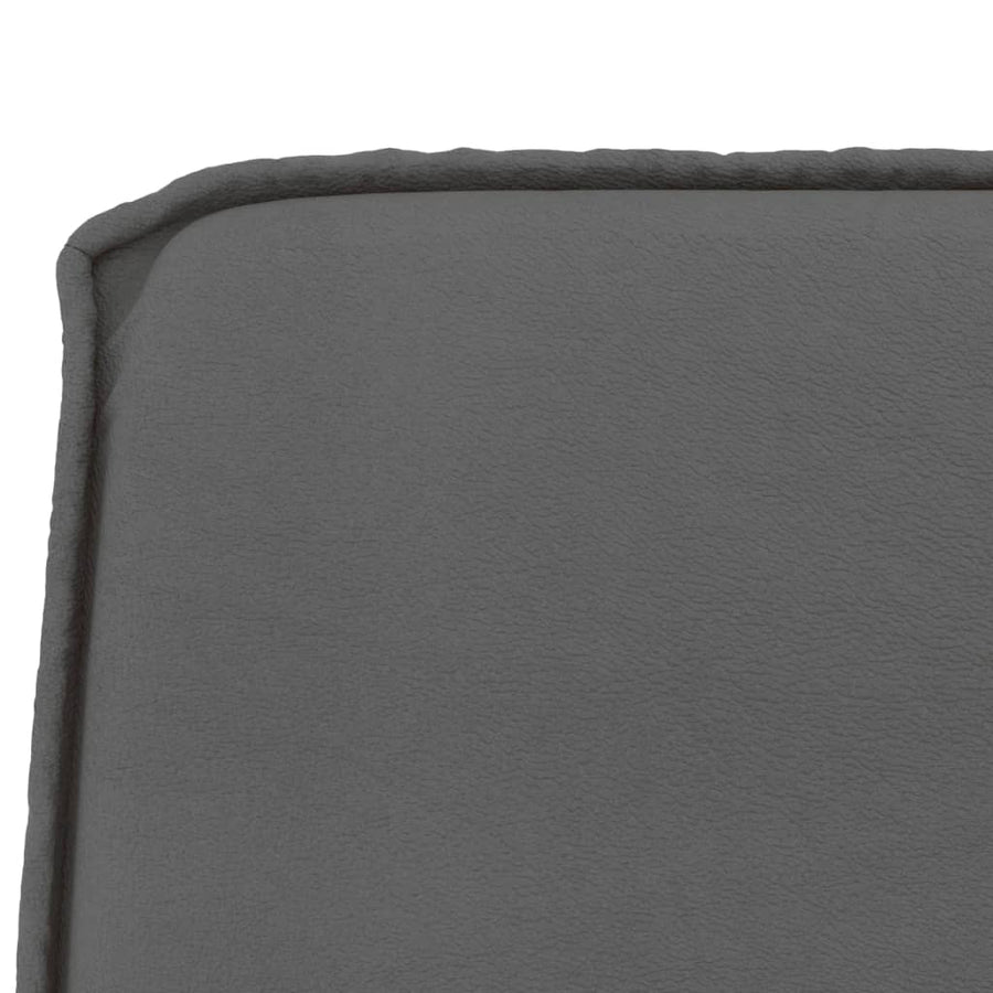 Bankje 100x75x76 cm kunstleer grijs