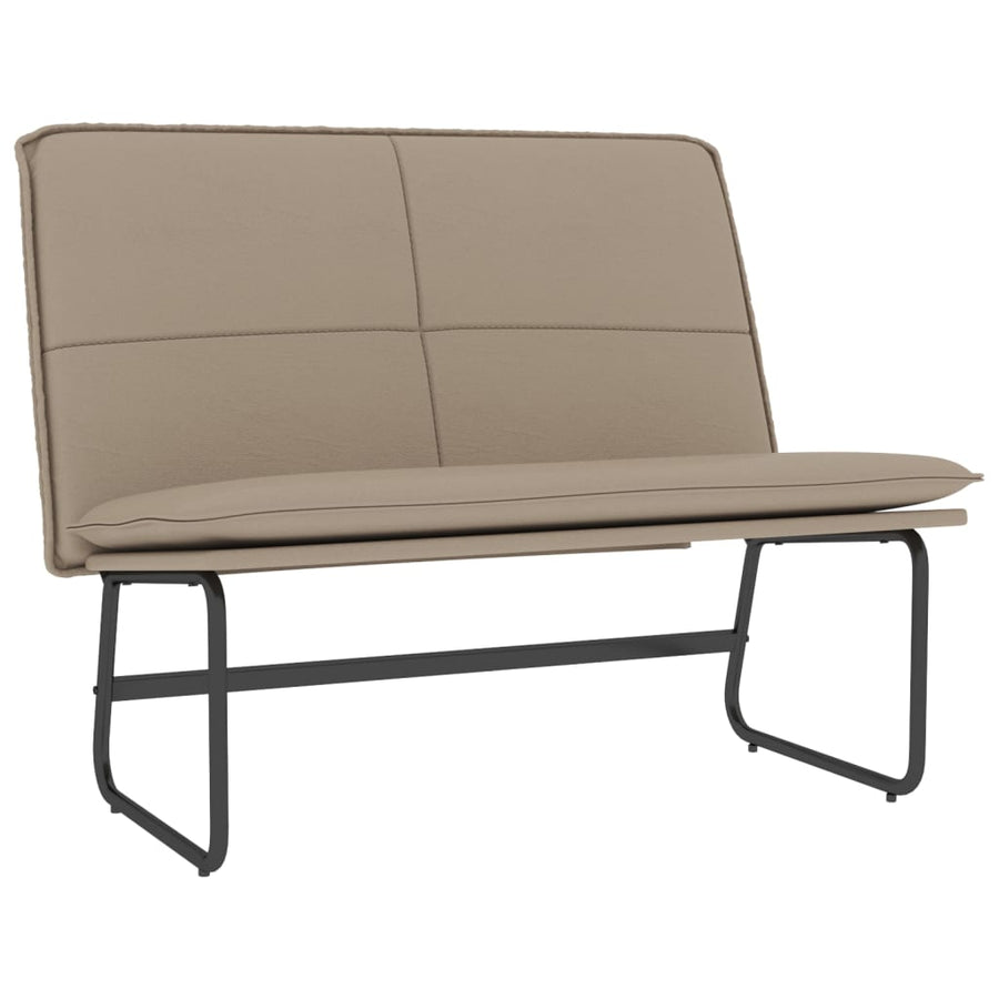 Bankje 100x75x76 cm kunstleer cappuccinokleurig