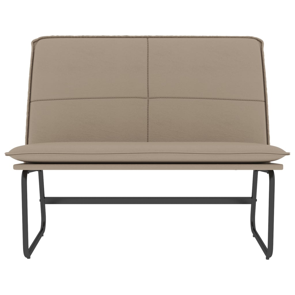 Bankje 100x75x76 cm kunstleer cappuccinokleurig