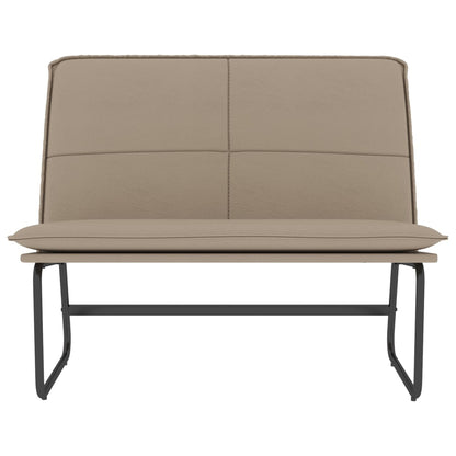 Bankje 100x75x76 cm kunstleer cappuccinokleurig