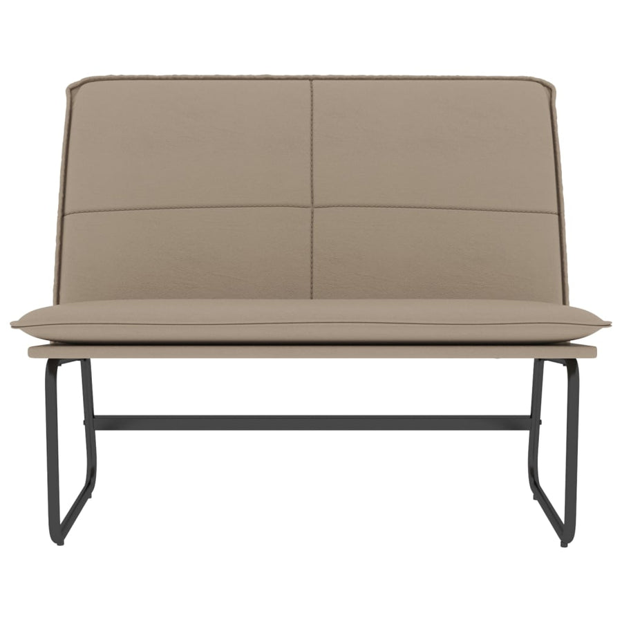 Bankje 100x75x76 cm kunstleer cappuccinokleurig