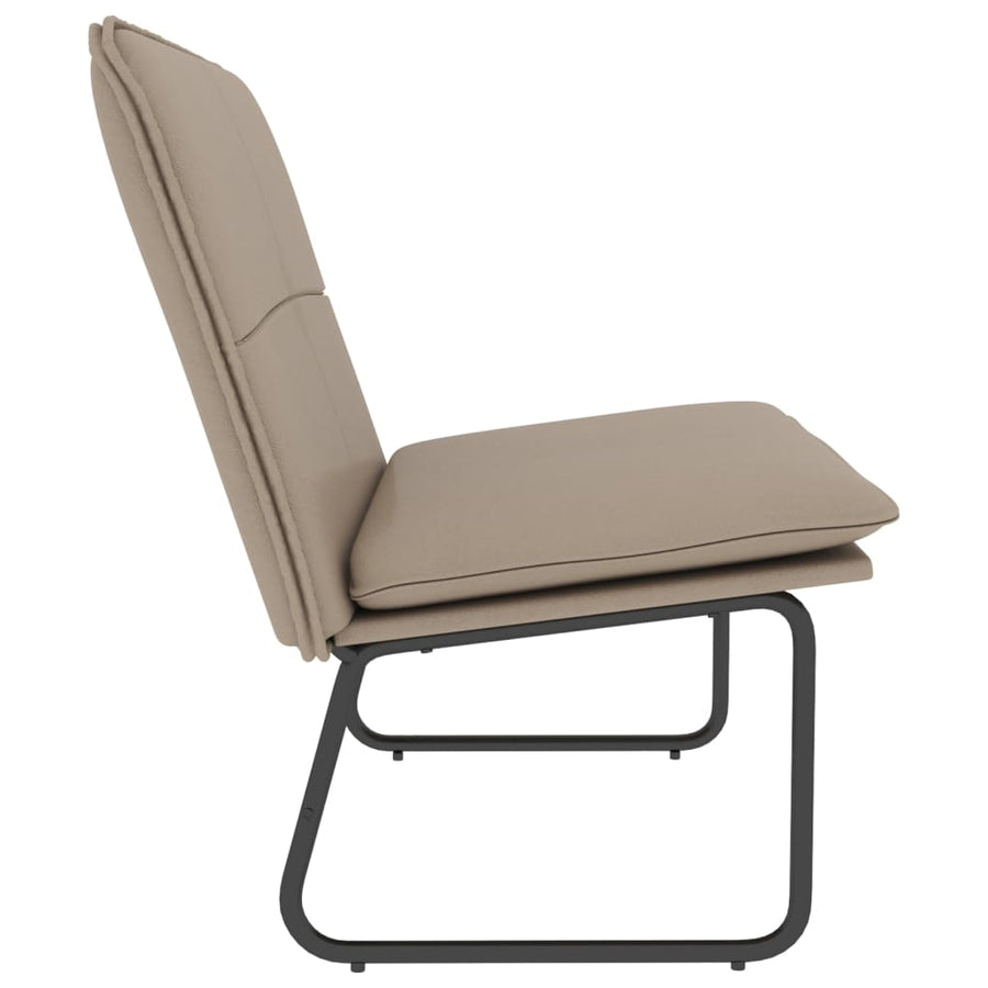 Bankje 100x75x76 cm kunstleer cappuccinokleurig