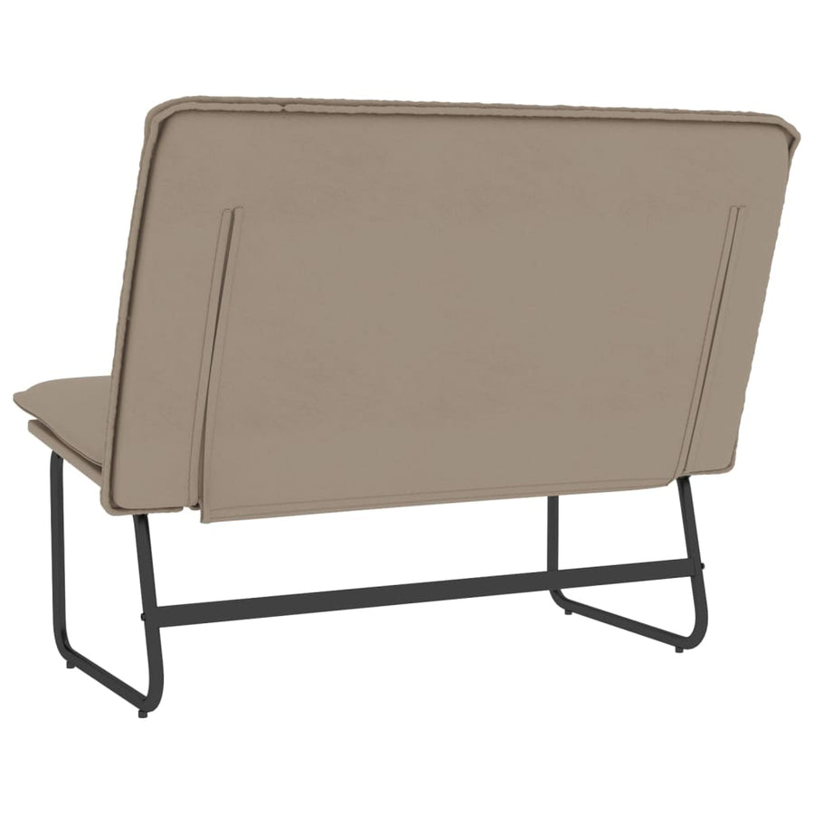 Bankje 100x75x76 cm kunstleer cappuccinokleurig