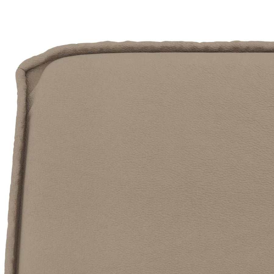 Bankje 100x75x76 cm kunstleer cappuccinokleurig