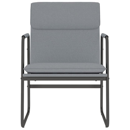 Loungestoel 55x64x80 cm stof lichtgrijs