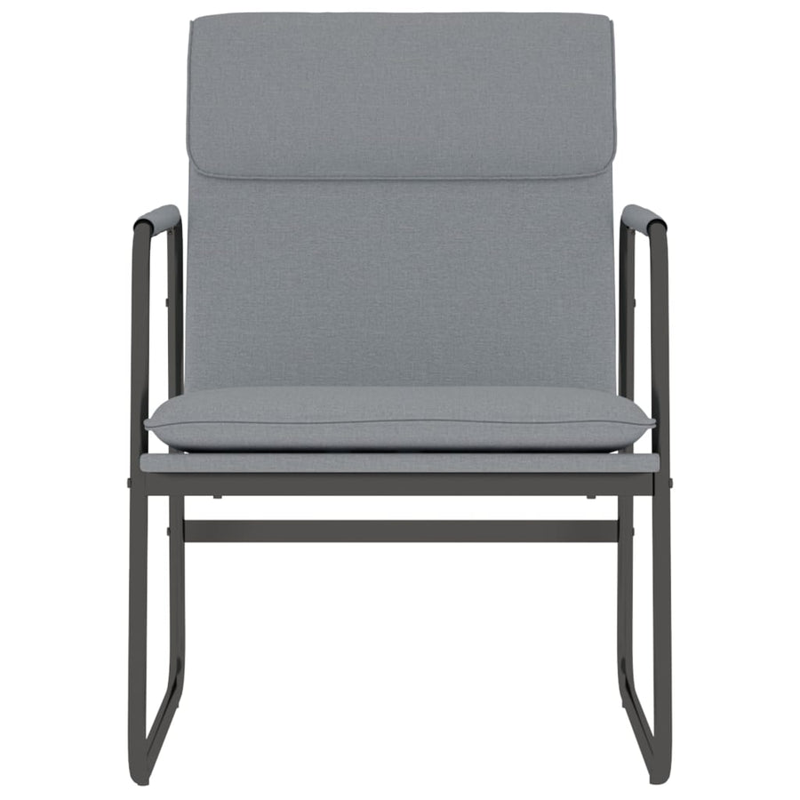 Loungestoel 55x64x80 cm stof lichtgrijs