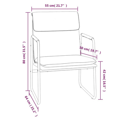 Loungestoel 55x64x80 cm stof lichtgrijs