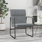 Lounge chair 55x64x80 cm fabric light grey