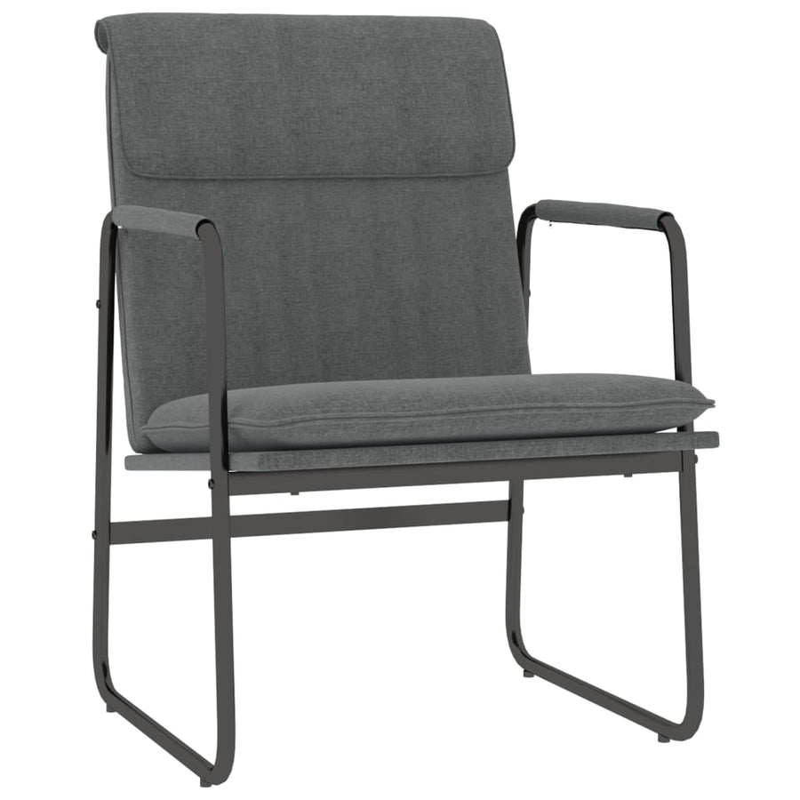 Loungestoel 55x64x80 cm stof donkergrijs