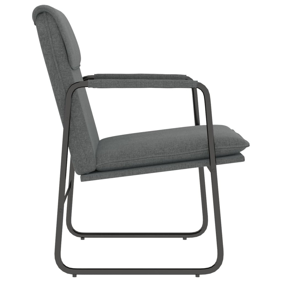 Loungestoel 55x64x80 cm stof donkergrijs