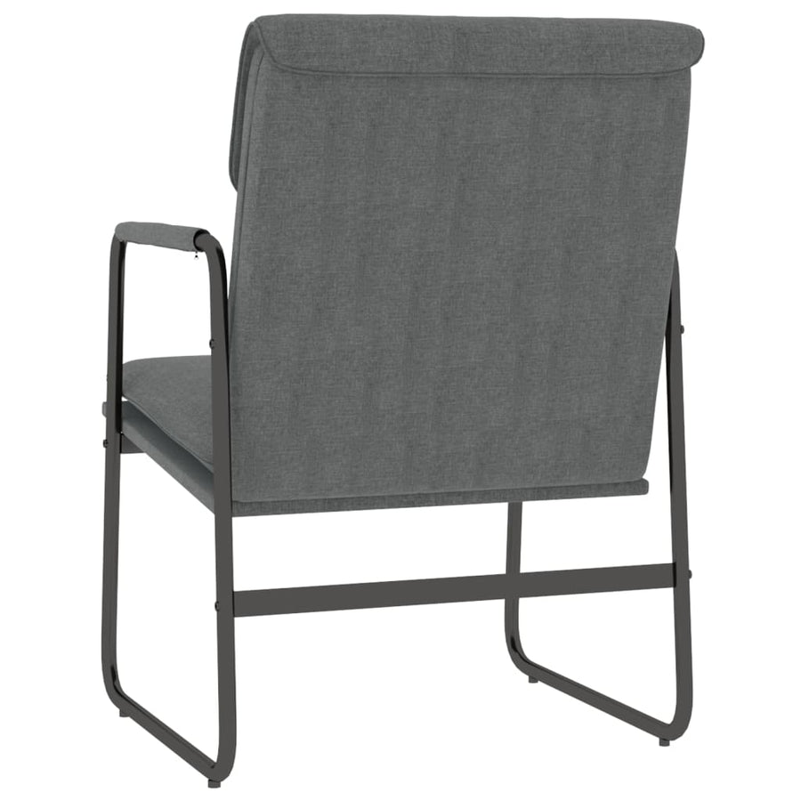 Loungestoel 55x64x80 cm stof donkergrijs