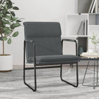Loungestoel 55x64x80 cm stof donkergrijs