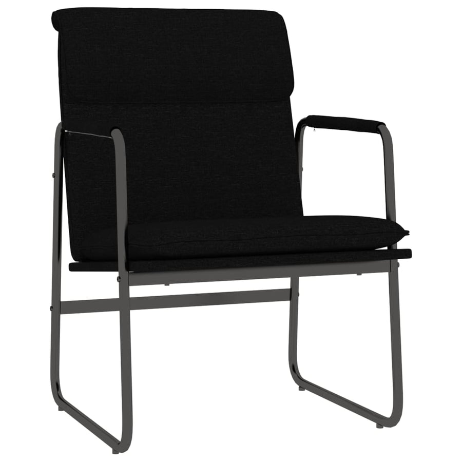 Loungestoel 55x64x80 cm stof zwart