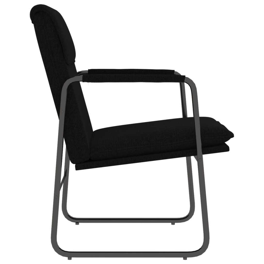 Loungestoel 55x64x80 cm stof zwart
