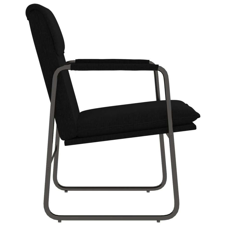Loungestoel 55x64x80 cm stof zwart
