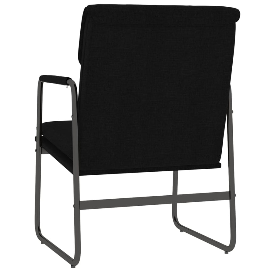 Loungestoel 55x64x80 cm stof zwart