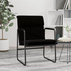 Loungestoel 55x64x80 cm stof zwart