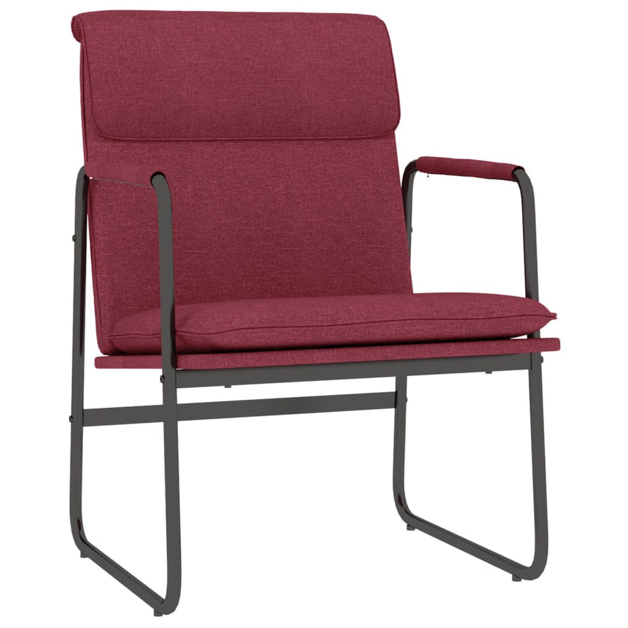 Loungestoel 55x64x80 cm stof wijnrood