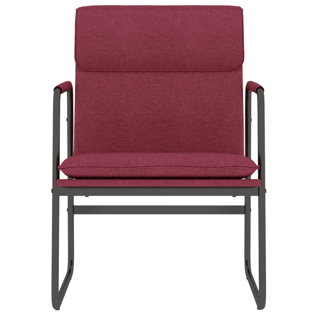 Loungestoel 55x64x80 cm stof wijnrood