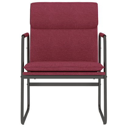 Loungestoel 55x64x80 cm stof wijnrood