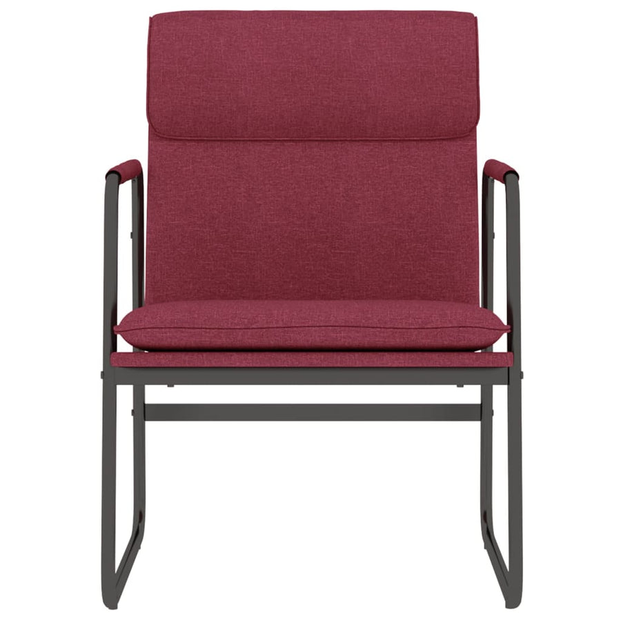 Loungestoel 55x64x80 cm stof wijnrood
