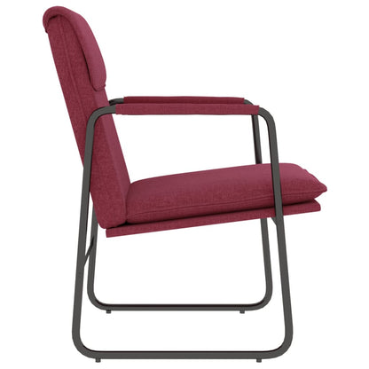 Loungestoel 55x64x80 cm stof wijnrood
