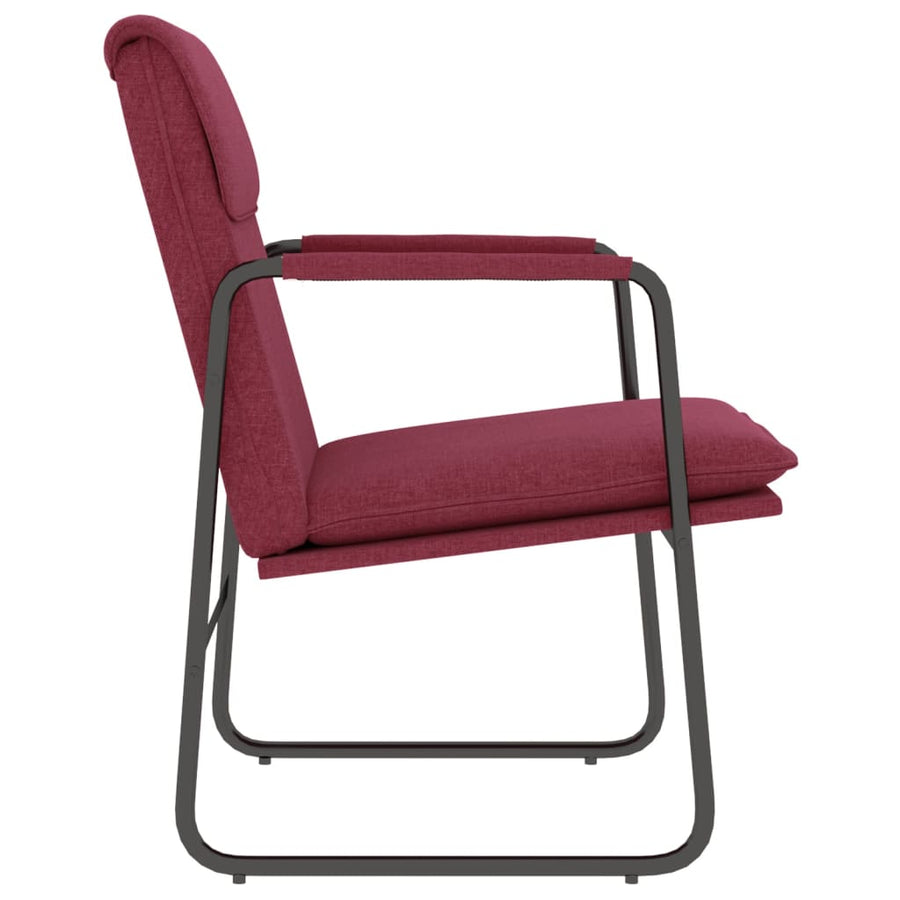 Loungestoel 55x64x80 cm stof wijnrood