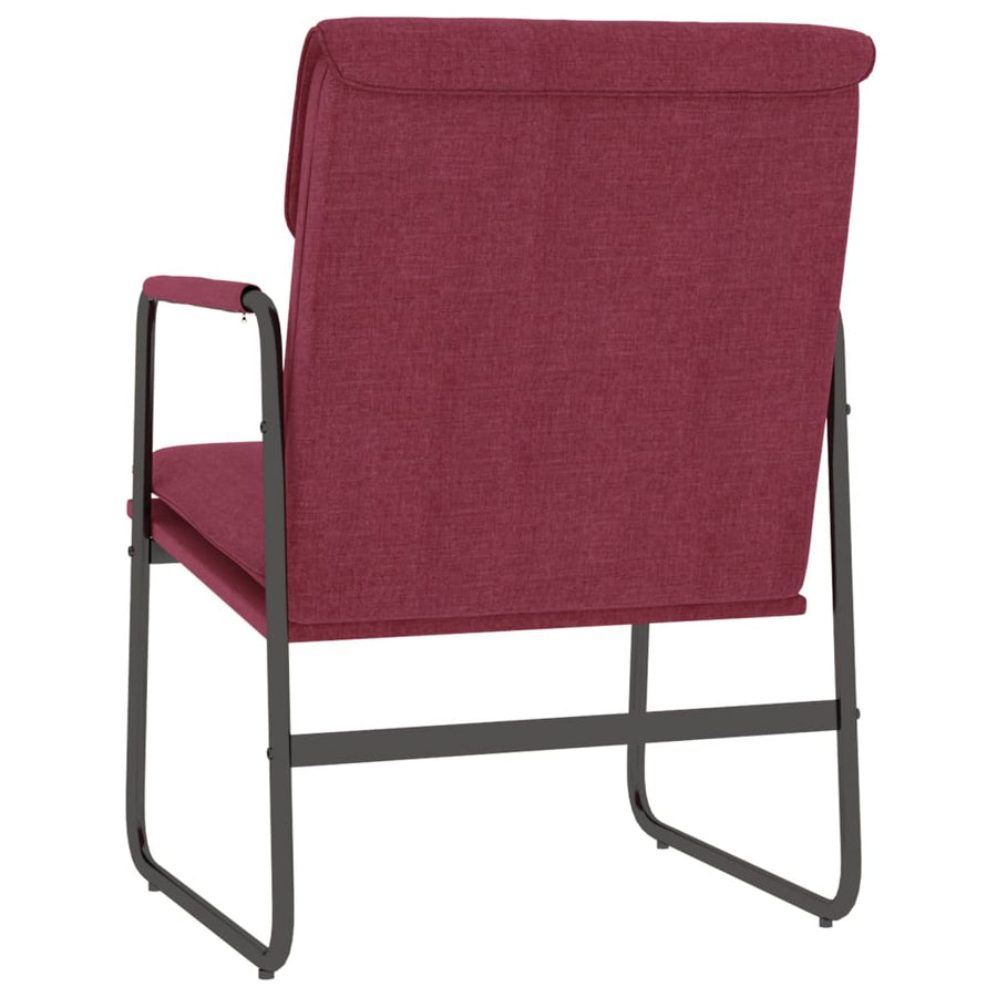 Loungestoel 55x64x80 cm stof wijnrood