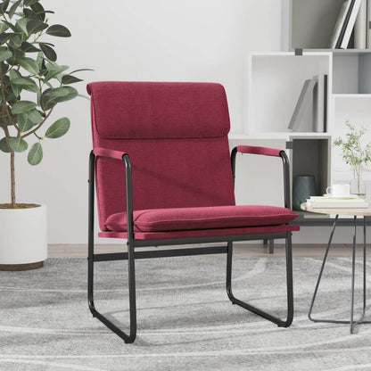 Loungestoel 55x64x80 cm stof wijnrood