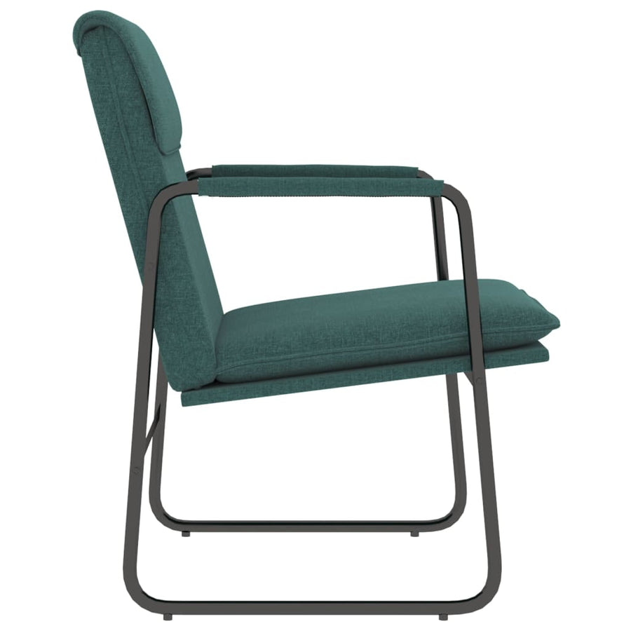 Loungestoel 55x64x80 cm stof donkergroen