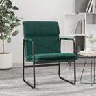 Loungestoel 55x64x80 cm stof donkergroen