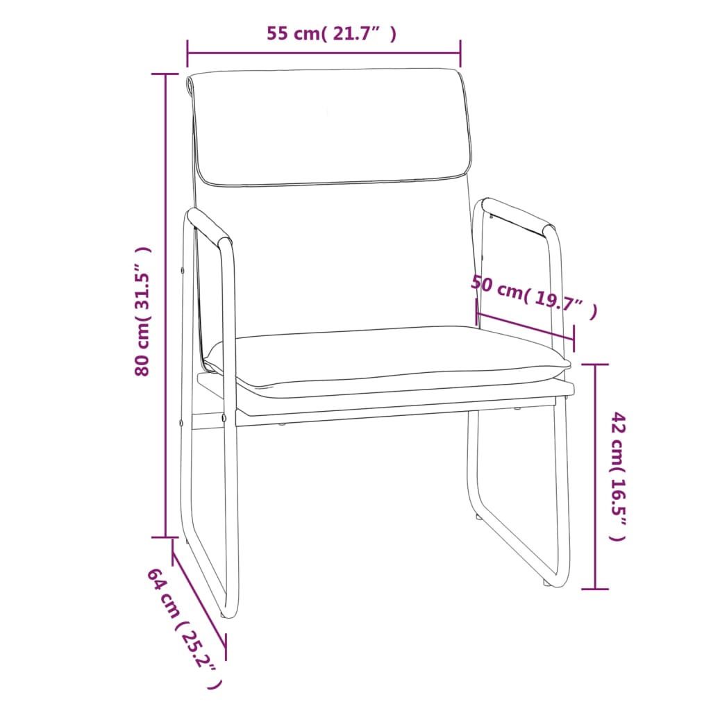 Loungestoel 55x64x80 cm stof taupe