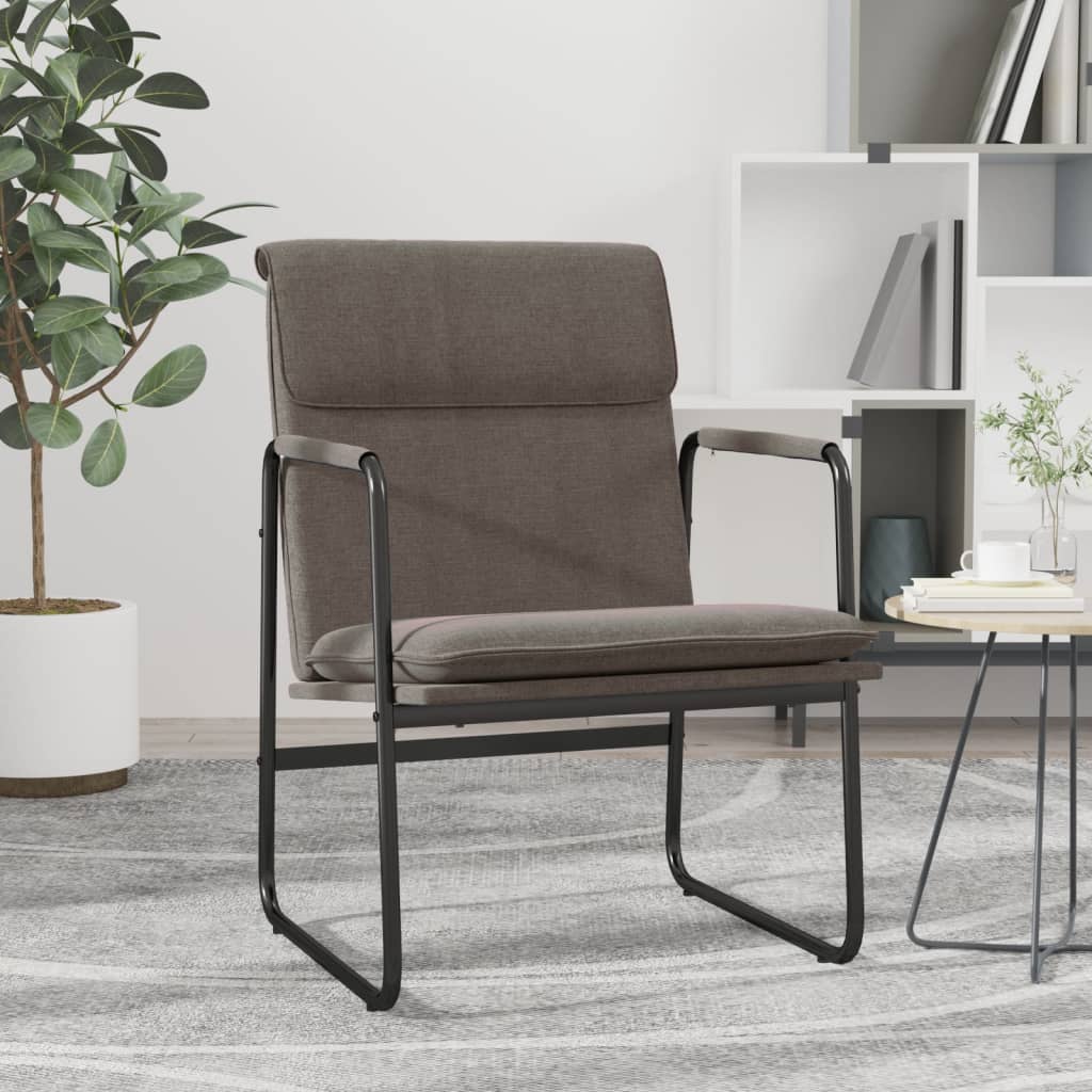 Loungestoel 55x64x80 cm stof taupe