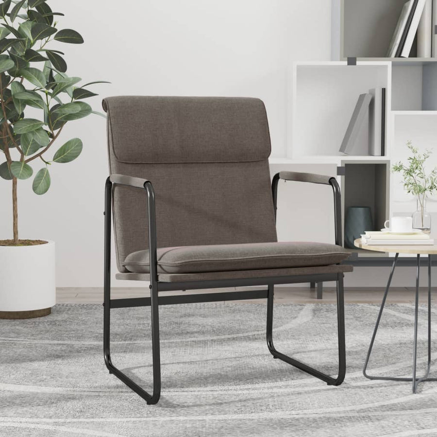 Loungestoel 55x64x80 cm stof taupe