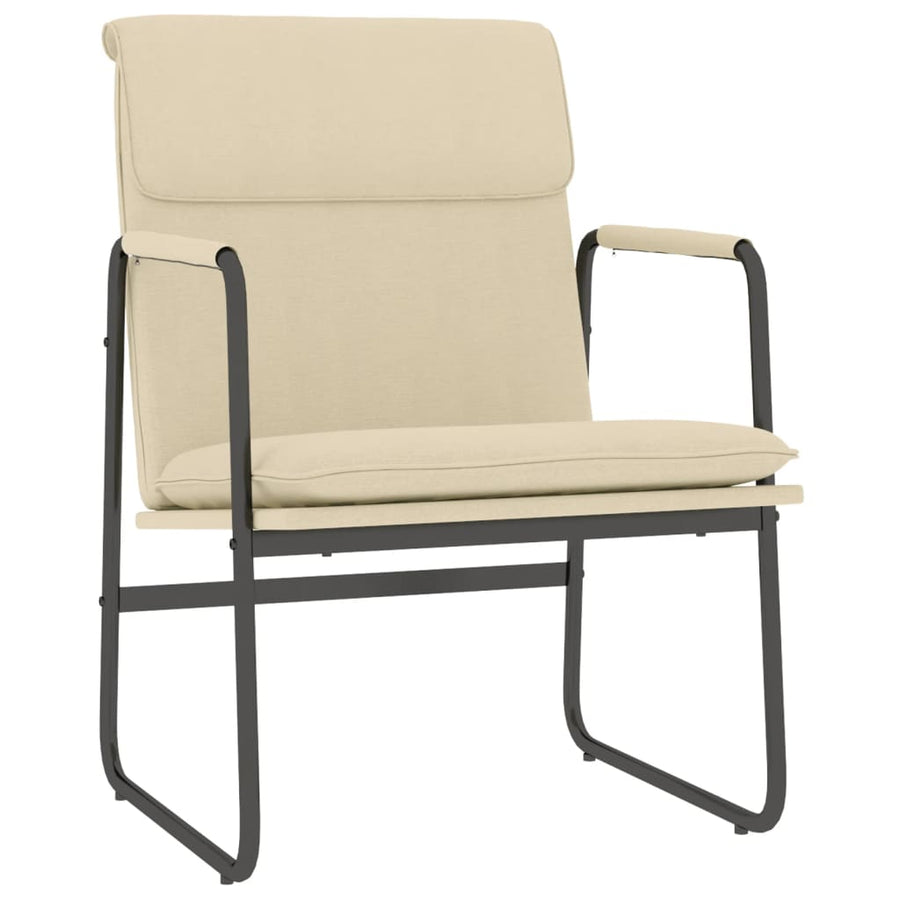 Loungestoel 55x64x80 cm stof crèmekleurig