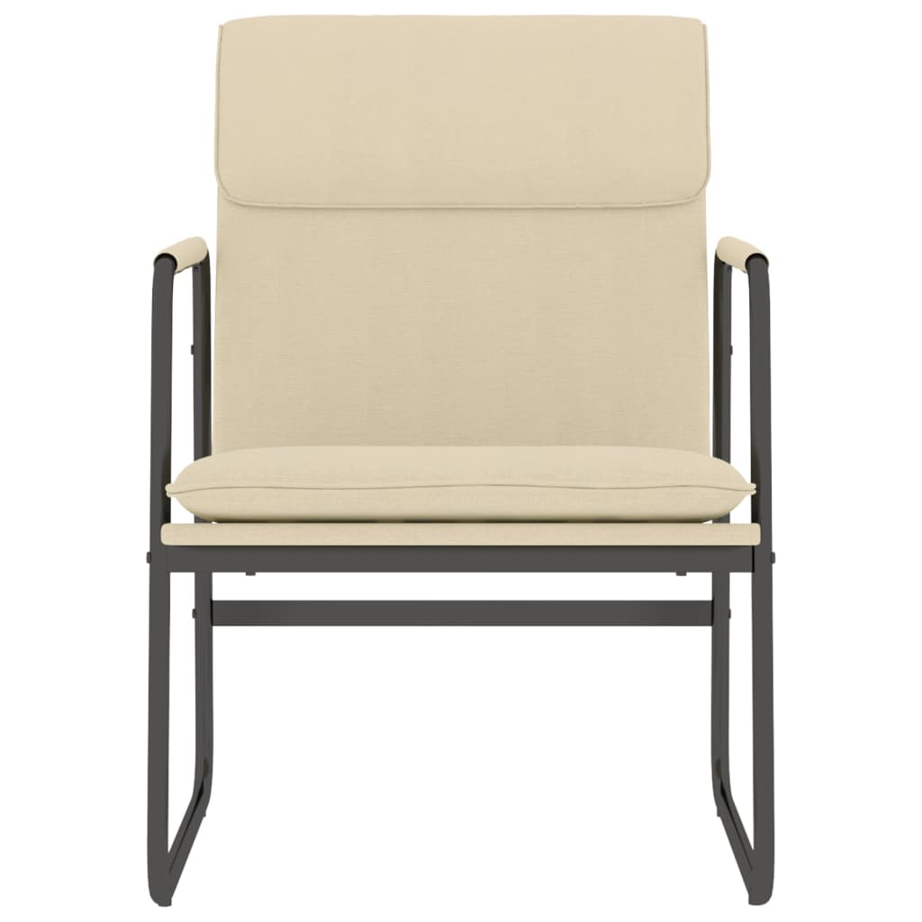 Loungestoel 55x64x80 cm stof crèmekleurig
