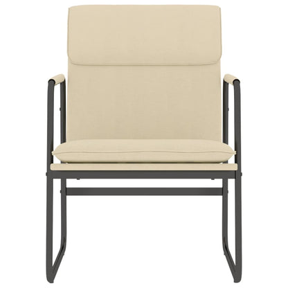 Loungestoel 55x64x80 cm stof crèmekleurig