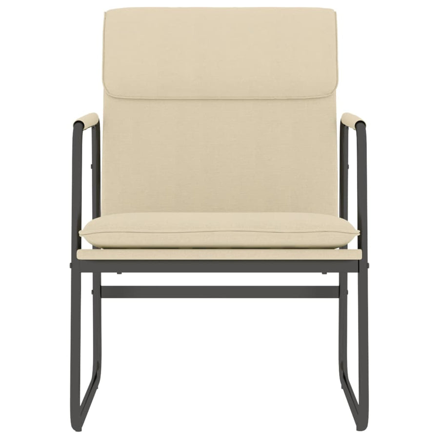 Loungestoel 55x64x80 cm stof crèmekleurig