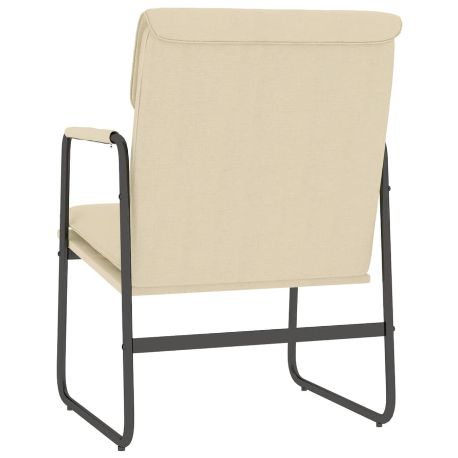 Loungestoel 55x64x80 cm stof crèmekleurig
