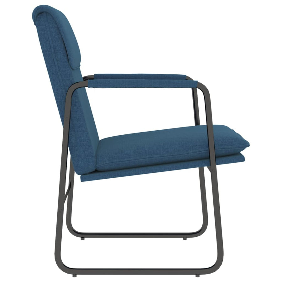 Loungestoel 55x64x80 cm stof blauw