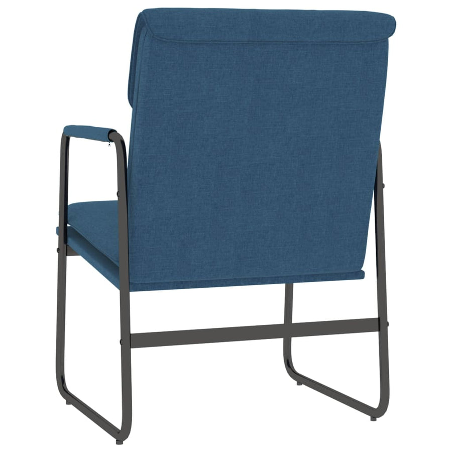 Loungestoel 55x64x80 cm stof blauw