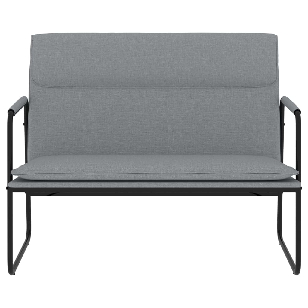 Bankje 100x64x80 cm stof lichtgrijs