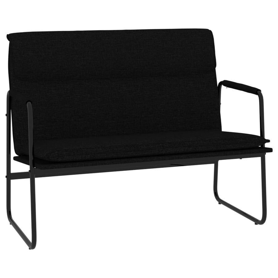 Bankje 100x64x80 cm stof zwart