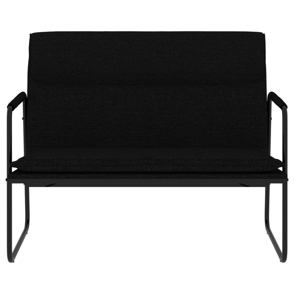 Bankje 100x64x80 cm stof zwart