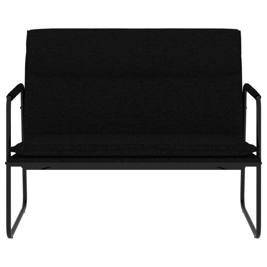 Bankje 100x64x80 cm stof zwart